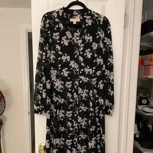 Michael Kors midi long sleeve dress